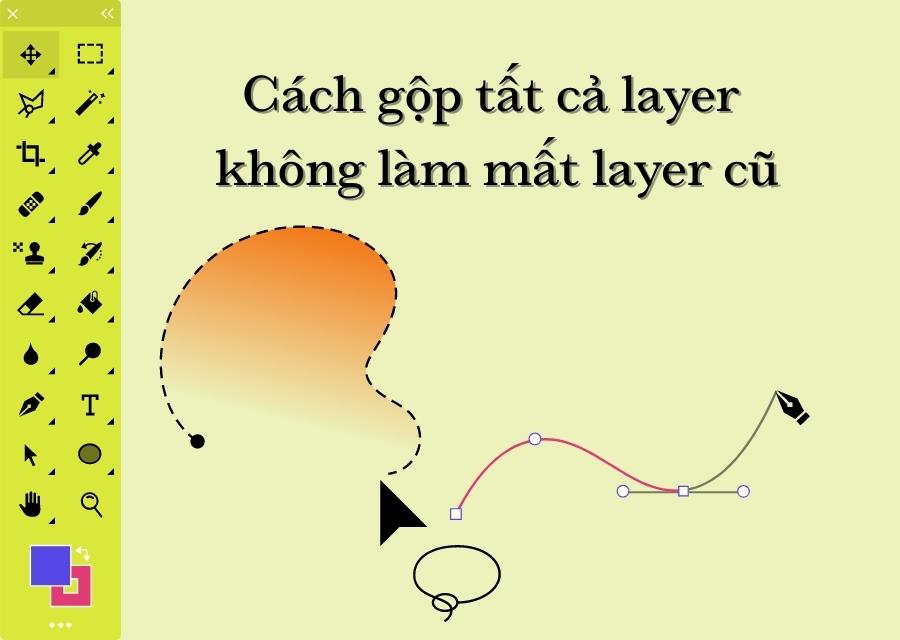Gộp layer trong Photoshop