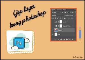 Gộp layer trong photoshop