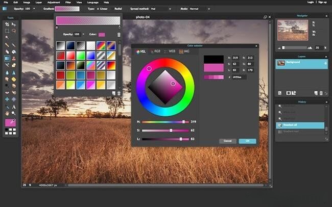 Adobe thiết kế một bánh xe màu thông minh giúp người dùng dễ dàng chọn bất cứ màu sắc mình muốn