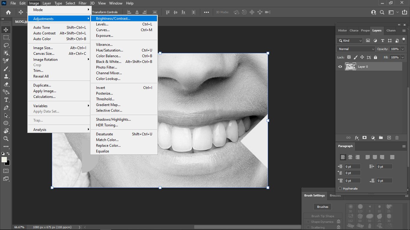 Làm trắng răng bằng Photoshop CS6
